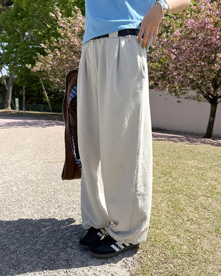 Belted Tuck Sweatpants