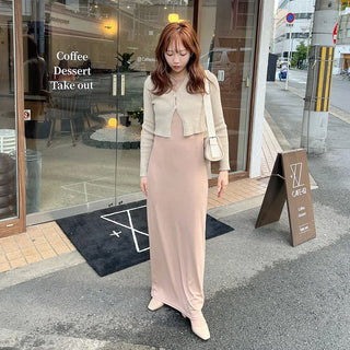 Basic slim long dress