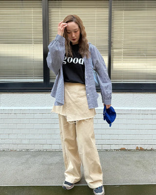 Layered wrap skirt pants