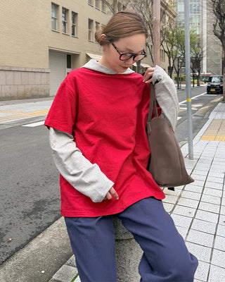 Layered Hooded Long T-Shirt