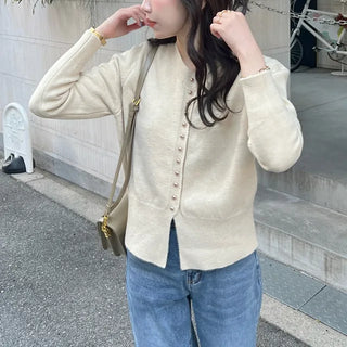 Gold button detail cardigan