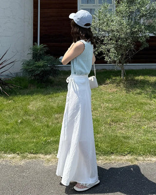 Wrap long skirt