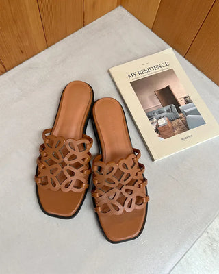 Perforated pattern sandals