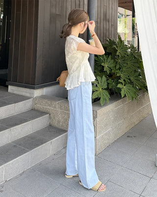 Bootcut denim pants