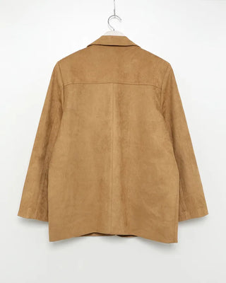 Suede oversized jacket