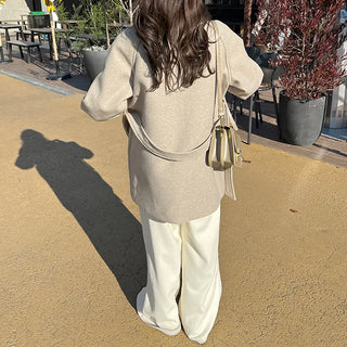 Belted trench short coat