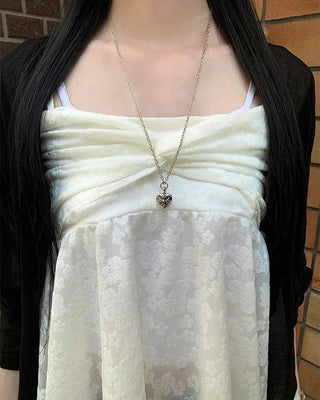 Heart Cross Chain Necklace
