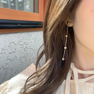 Heart line earrings