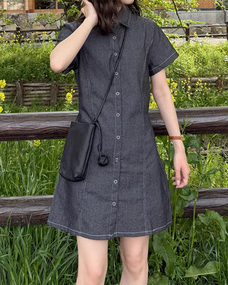 Shirt denim dress