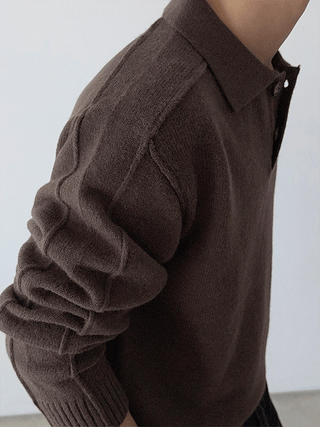 Eddie Heavy Cut Collar Knit