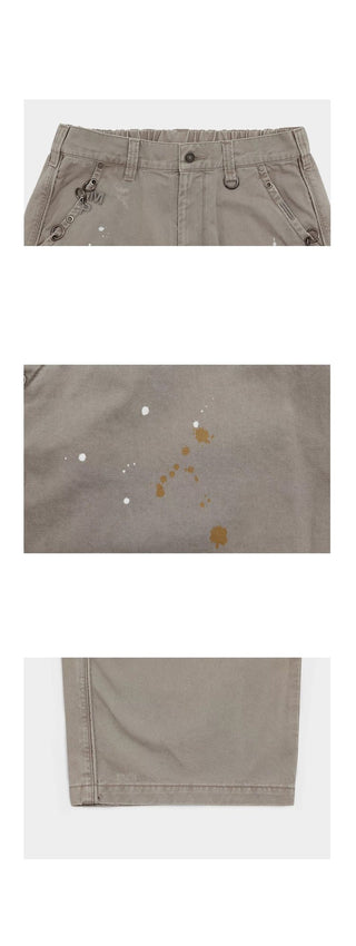 [MASONPRINCE] Multi-Pocket Splatter Work Pants