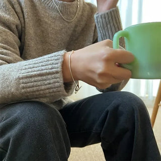 Silver ring bracelet
