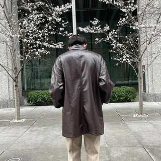Single Half Leather Jacket