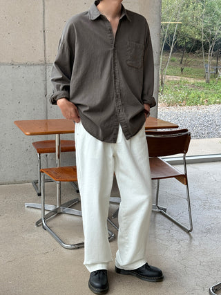 Haze Aging Fade Washed Shirt