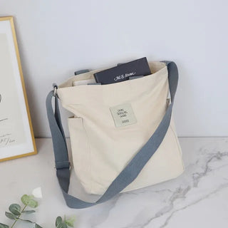 Canvas Pocket Zipper Cross Eco Bag