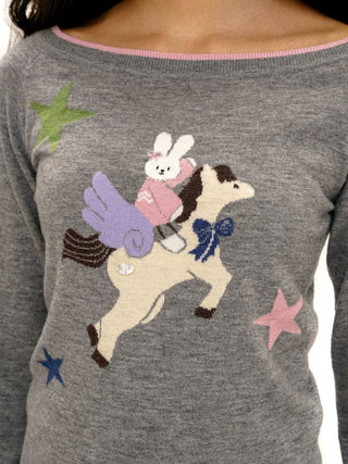 [Moromoro2] Boat Neck Ruffle Hem Wool  Sweater