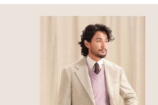 [CULTUM] Merino Wool Blend Herringbone Suit