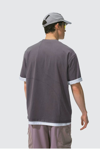 [Monterest] 7A Antibacterial Stitch Panel Relaxed Tee