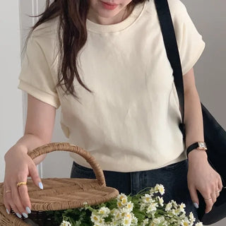 Boat Cropped Short-Sleeve Sweatshirt (3c)