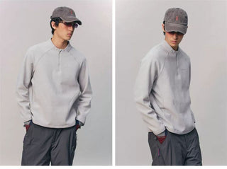 [Monterest] Honeycomb Fleece Half-Zip Pullover