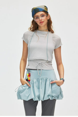 [Monterest] Slim Fit Tank & Tie-Front Tee Set