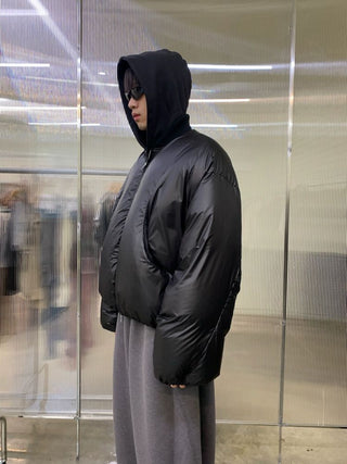 [NEVERSEEZ] Cropped Puffer Down Jacket