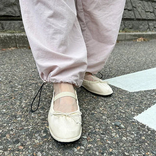 Shirring flat shoes