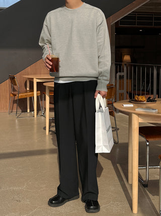 Again One-Pleat Slacks