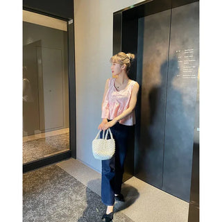 Beaded tote bag