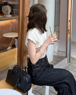 Shirred Cropped Bustier