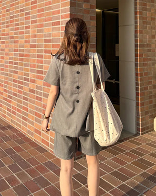Dot Square Canvas Shoulder Bag