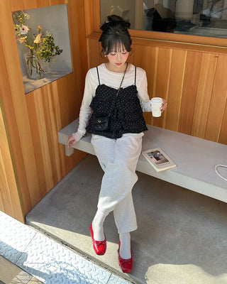 Polka Dot Can-Can Camisole