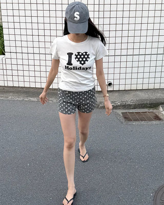 Polka Dot Knit Shorts