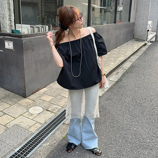 Bootcut denim pants