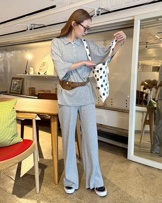 Perforated Button Sweatpants