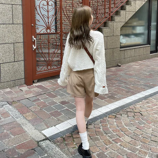 Belted shorts