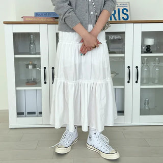 Frilled Can-Can Long Skirt