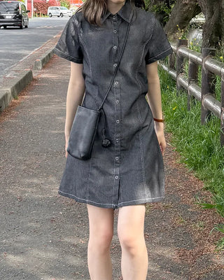 Shirt denim dress