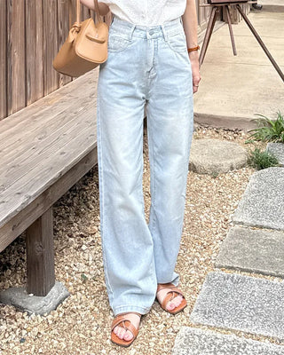 Pocket ribbon detail denim pants