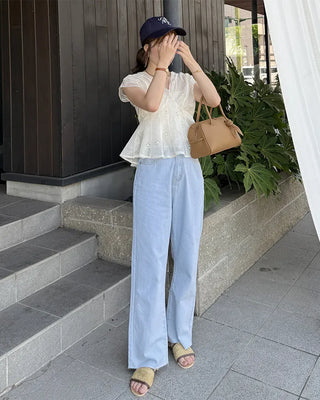 Bootcut denim pants
