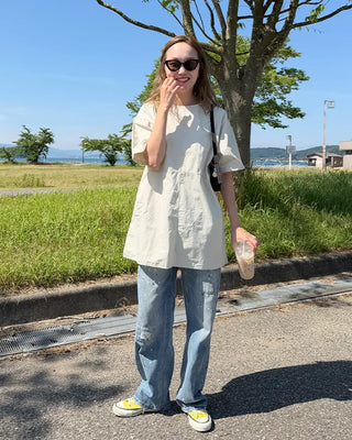Block Stitch Oversized Tunic
