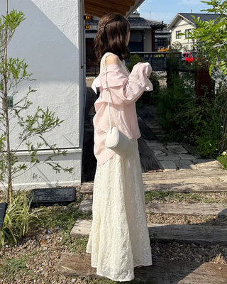 Pastel-colored sheer shirt