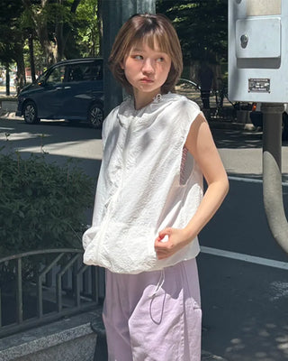 Nylon parka vest
