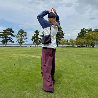 (Unisex) Parachute Wide Fit Cotton Pants