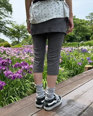 Wrap skirt & ribbed capri pants set