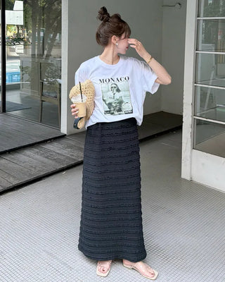Monaco print short-sleeved T-shirt