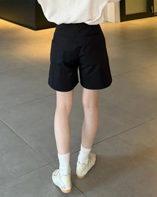 Pintuck shorts