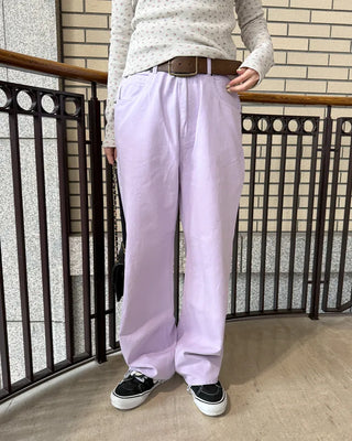 (Unisex) Colored Cotton Wide Pants