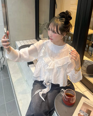 Frill Bistier Blouse Set