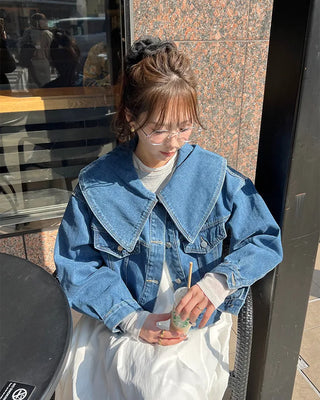 Big Collar Denim Jacket